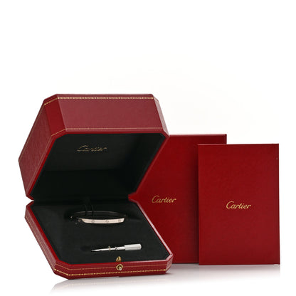 Cartier 18K White Gold Small LOVE Bracelet 16 8 of 8