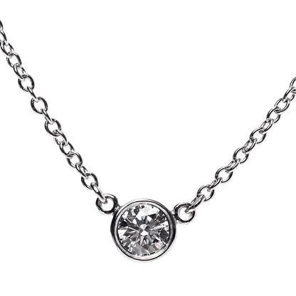 Tiffany Platinum Diamond .14ct Elsa Peretti Diamonds by the Yard Pendant Necklace 4 of 7