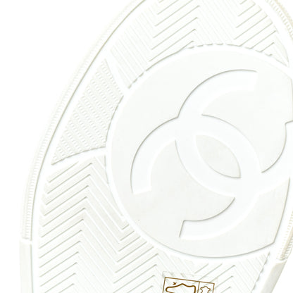 Chanel Calfskin Womens Logo Sneakers 37 Black White 7 of 10