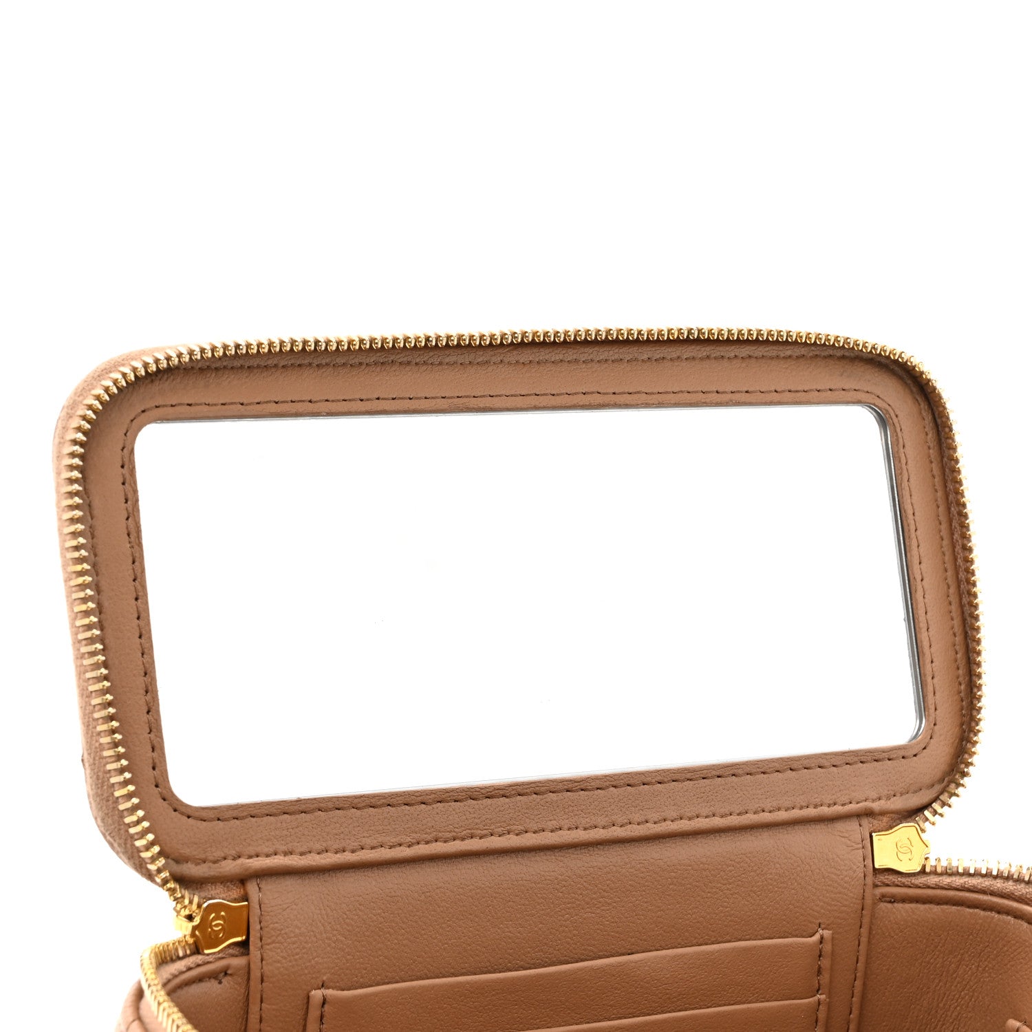Chanel Caviar Quilted Polly Pocket East West Top Vanity With Chain Brown 8 of 11