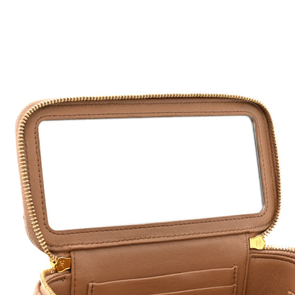 Chanel Caviar Quilted Polly Pocket East West Top Vanity With Chain Brown 8 of 11