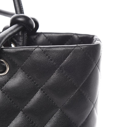 Chanel Calfskin Quilted Medium Cambon Tote Black White 12 of 12