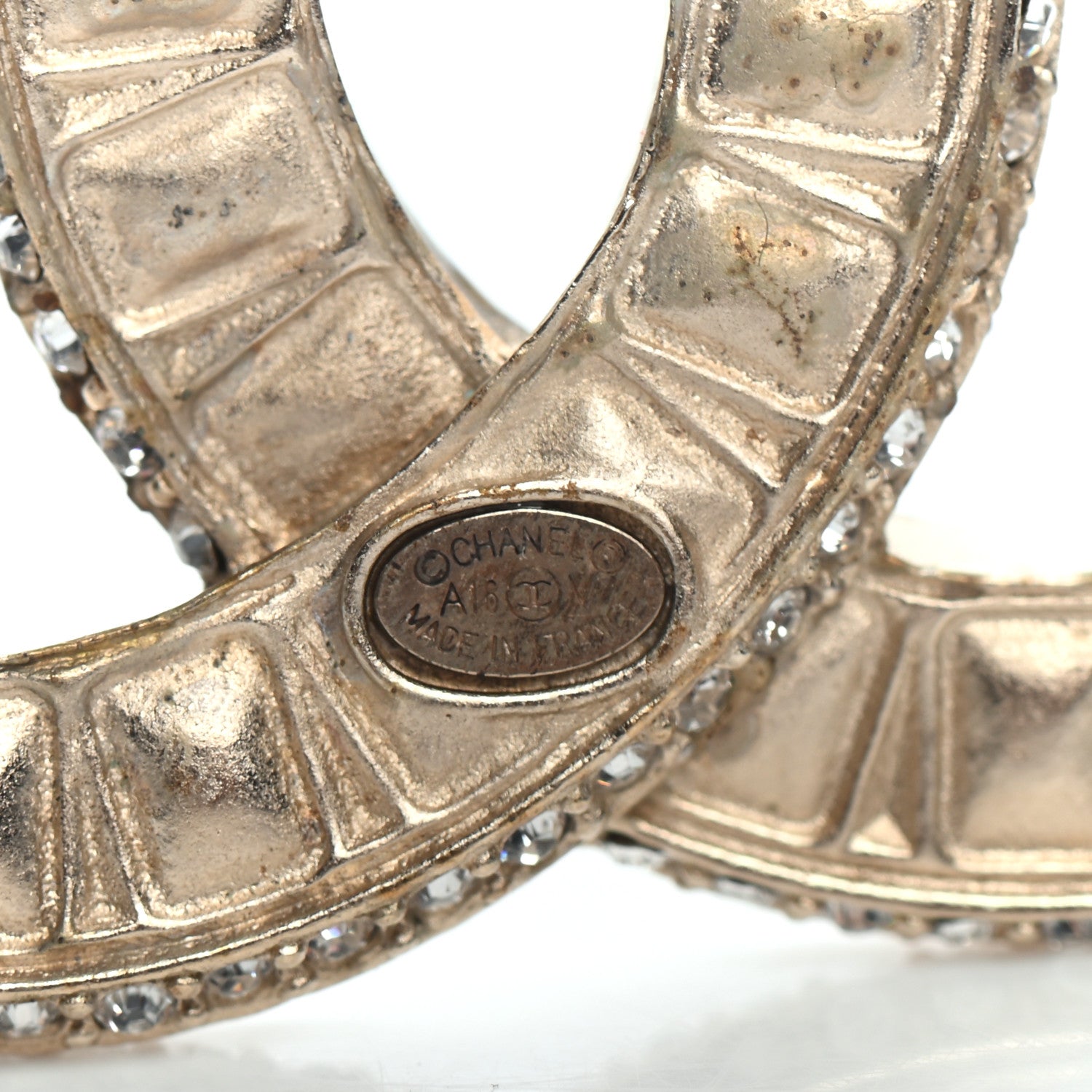 Chanel Baguette Crystal CC Brooch Gold 4 of 4
