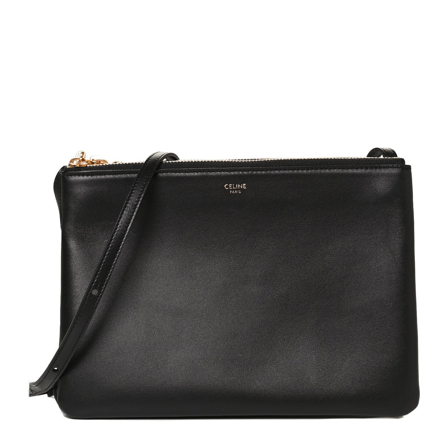 Lambskin Large Trio Crossbody Bag Black