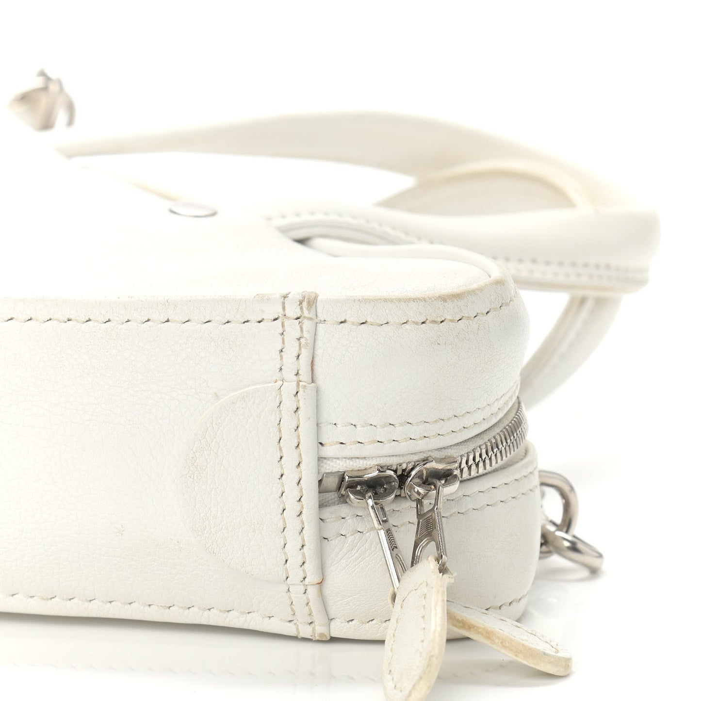 Calfskin XS Triangle Chain Duffle White