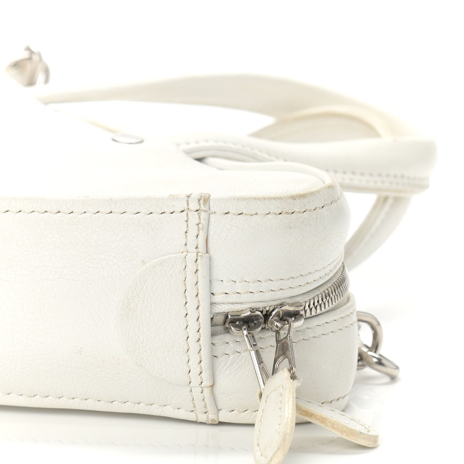 Balenciaga Calfskin XS Triangle Chain Duffle White 9 of 13