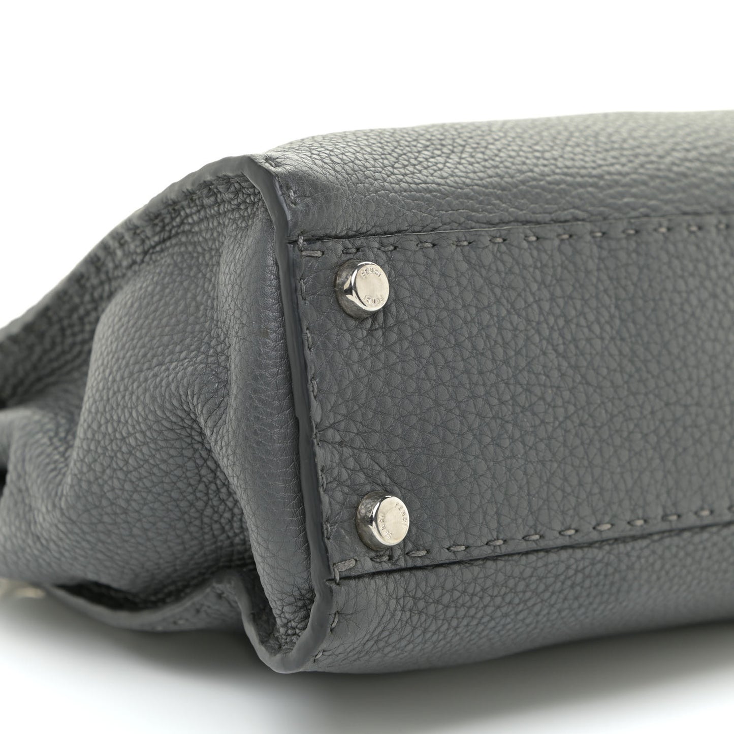 Cuoio Romano Selleria Bi-Color Medium Peekaboo Iconic Satchel Asfalto Latte