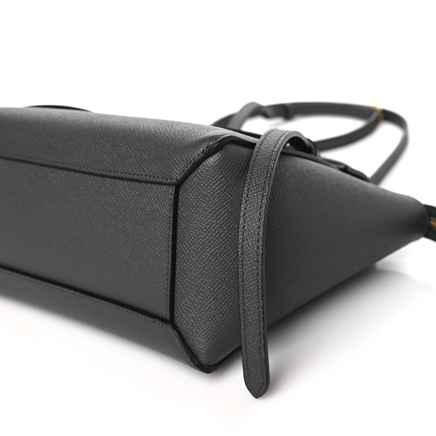 Grained Calfskin Nano Belt Bag Grey