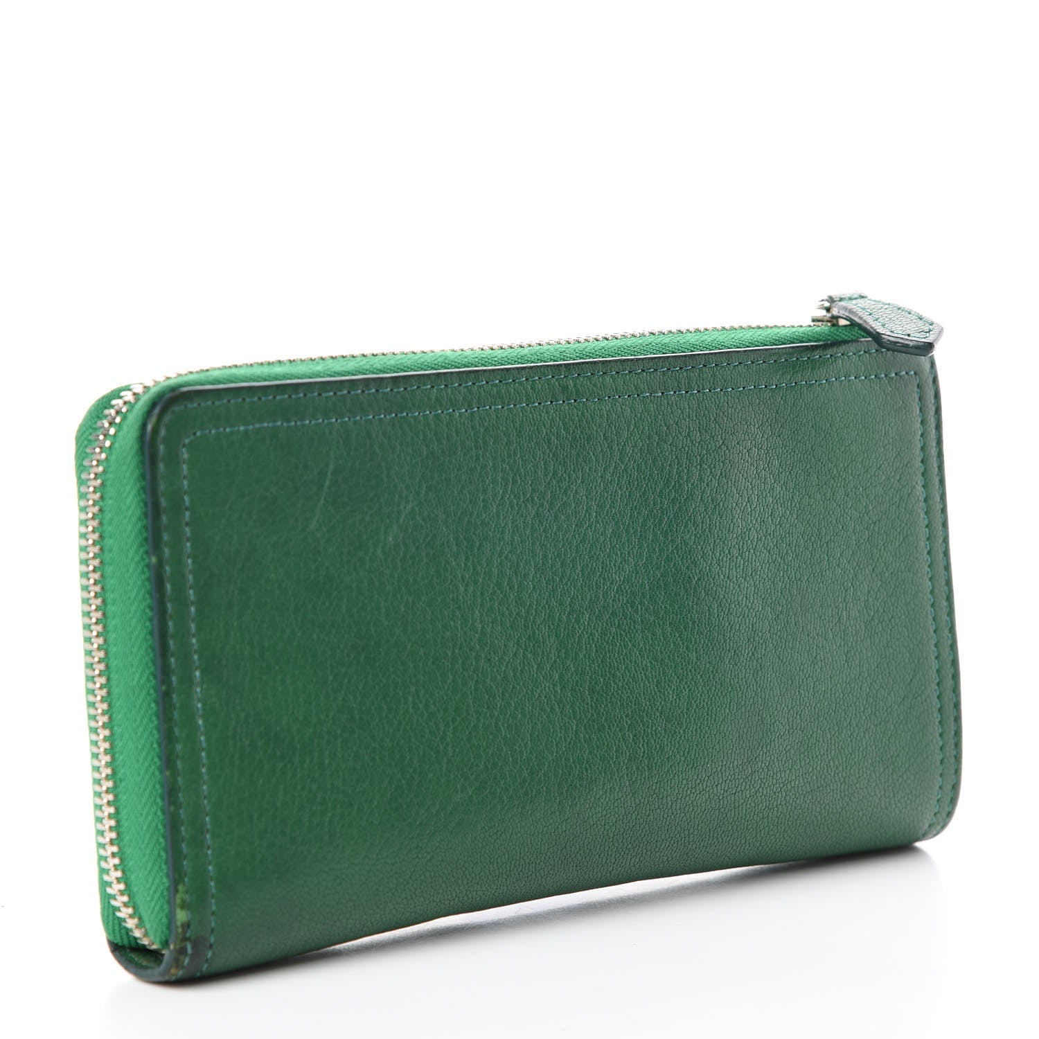 Givenchy Sugar Goatskin Pandora Half Zip Long Wallet Green 3 of 11