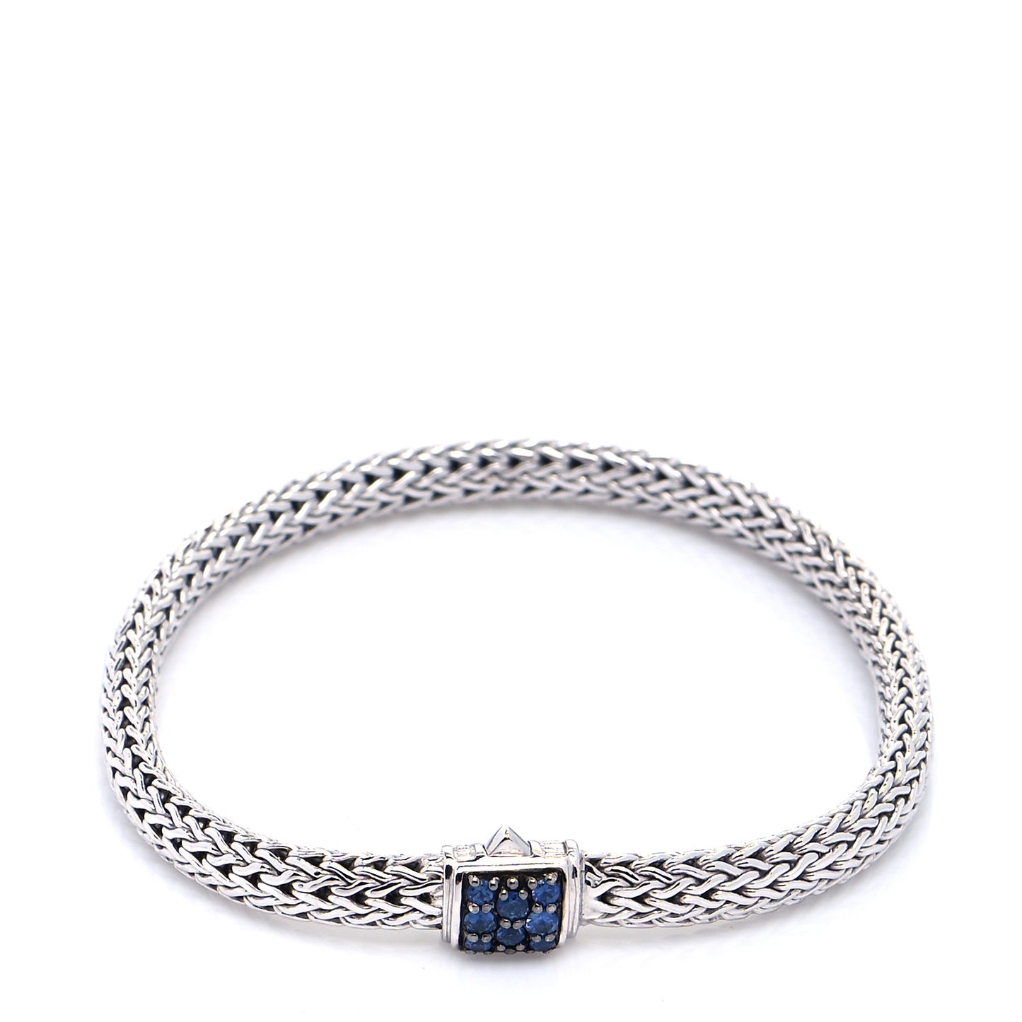 Sterling Silver Blue Sapphire 5mm Classic Chain Bracelet