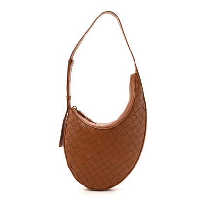 Bottega Veneta Nappa Intrecciato Small Drop Shoulder Bag Wood 1 of 9