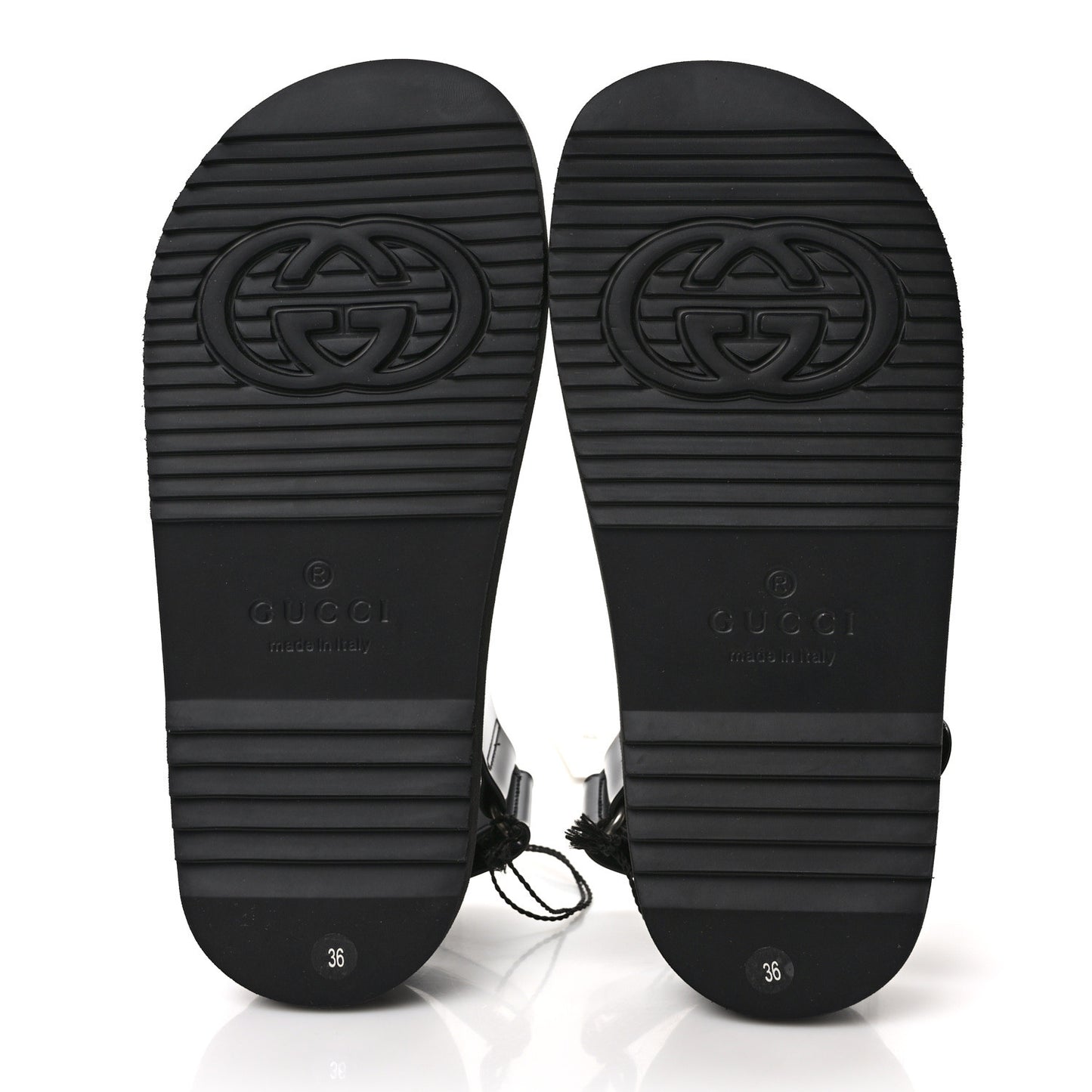 Rubber Mini Double G Womens Isla Dad Sandals 36 Black