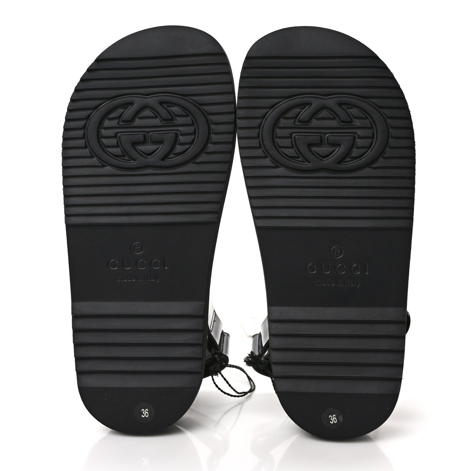 Gucci Rubber Mini Double G Womens Isla Dad Sandals 36 Black 6 of 8