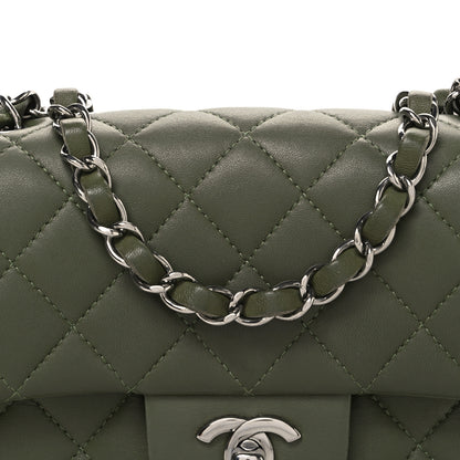 Chanel Lambskin Quilted Mini Rectangular Flap Green 8 of 11