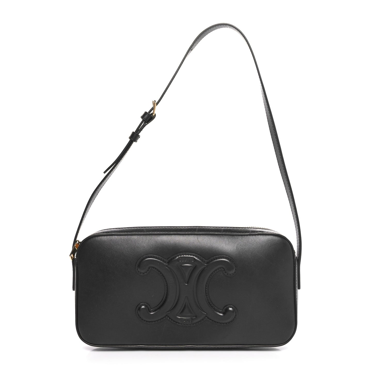 Smooth Calfskin Cuir Triomphe Camera Shoulder Bag Black