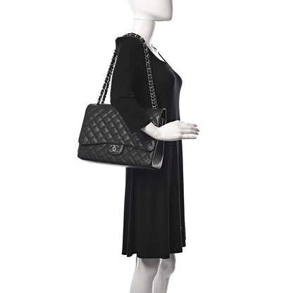 Chanel Caviar Quilted Maxi Double Flap Black 2 of 12
