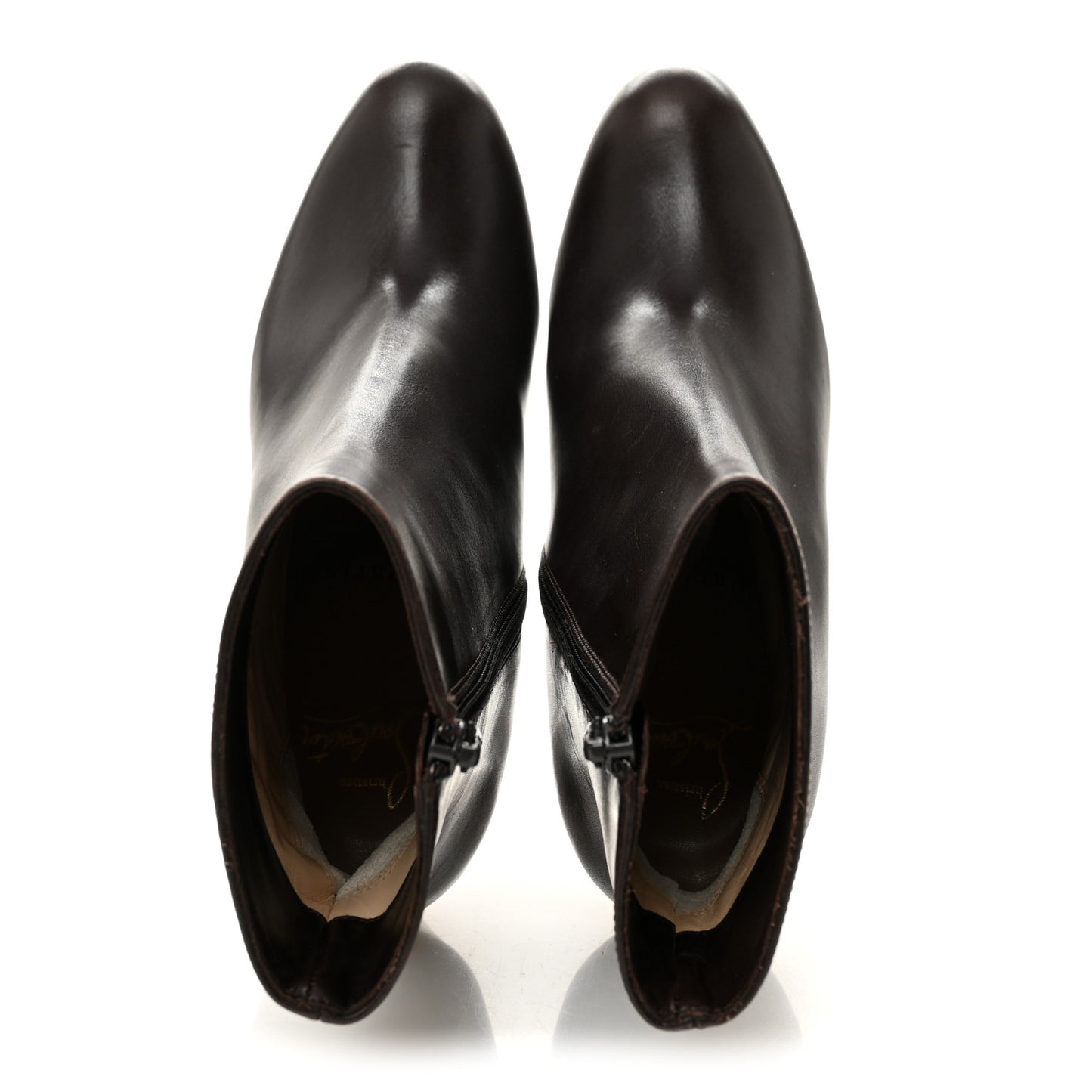 Calfskin Miss Tack Booty 85 Ankle Boots 36 Fondente