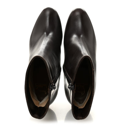 Christian Louboutin Calfskin Miss Tack Booty 85 Ankle Boots 36 Fondente 2 of 8