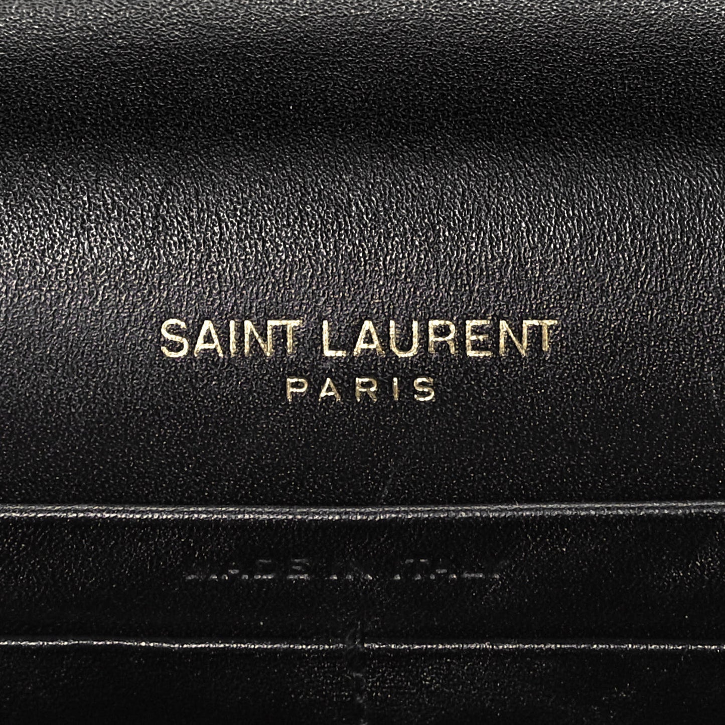 Smooth Calfskin Classic Monogram Kate Tassel Chain Wallet Black