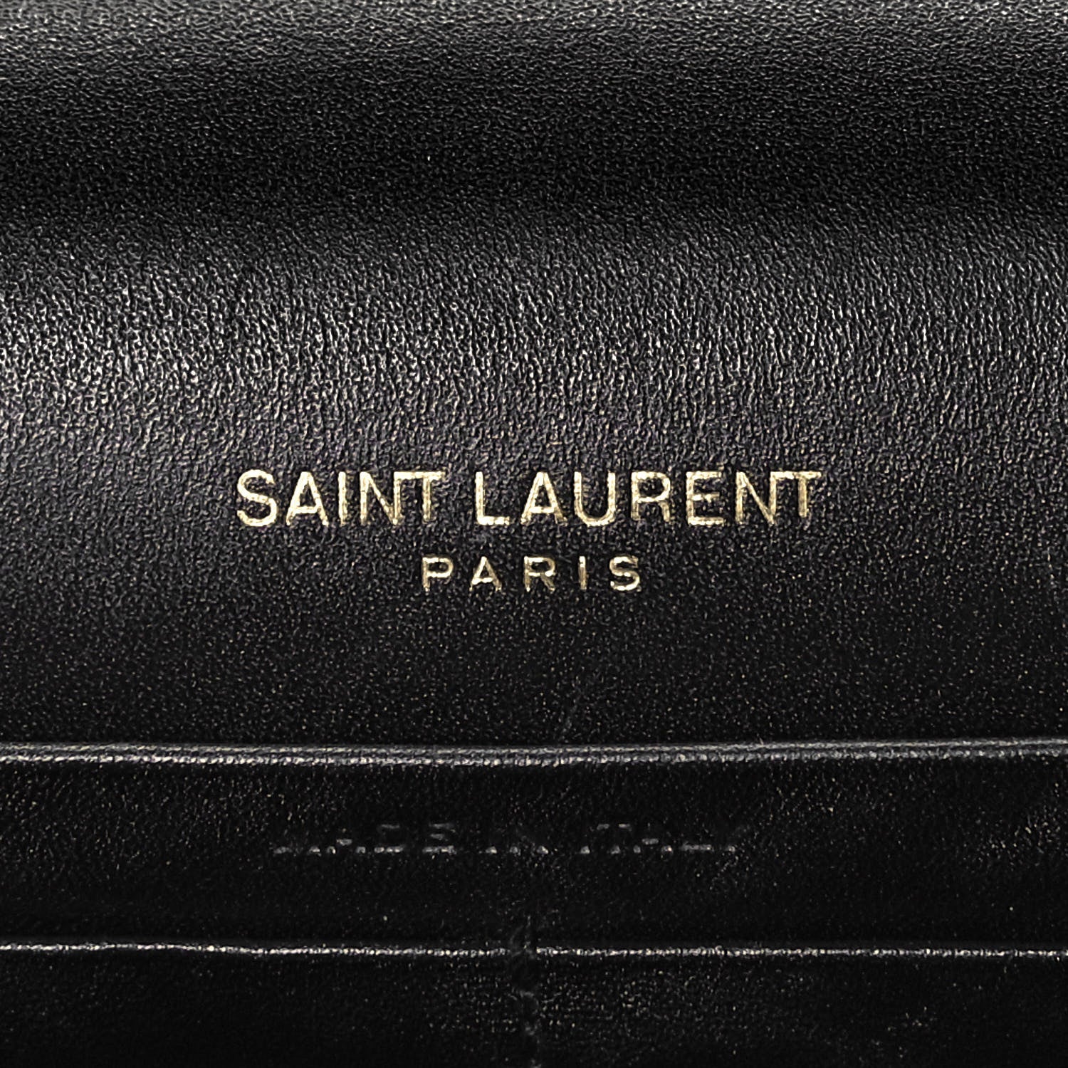 Saint Laurent Smooth Calfskin Classic Monogram Kate Tassel Chain Wallet Black 7 of 9