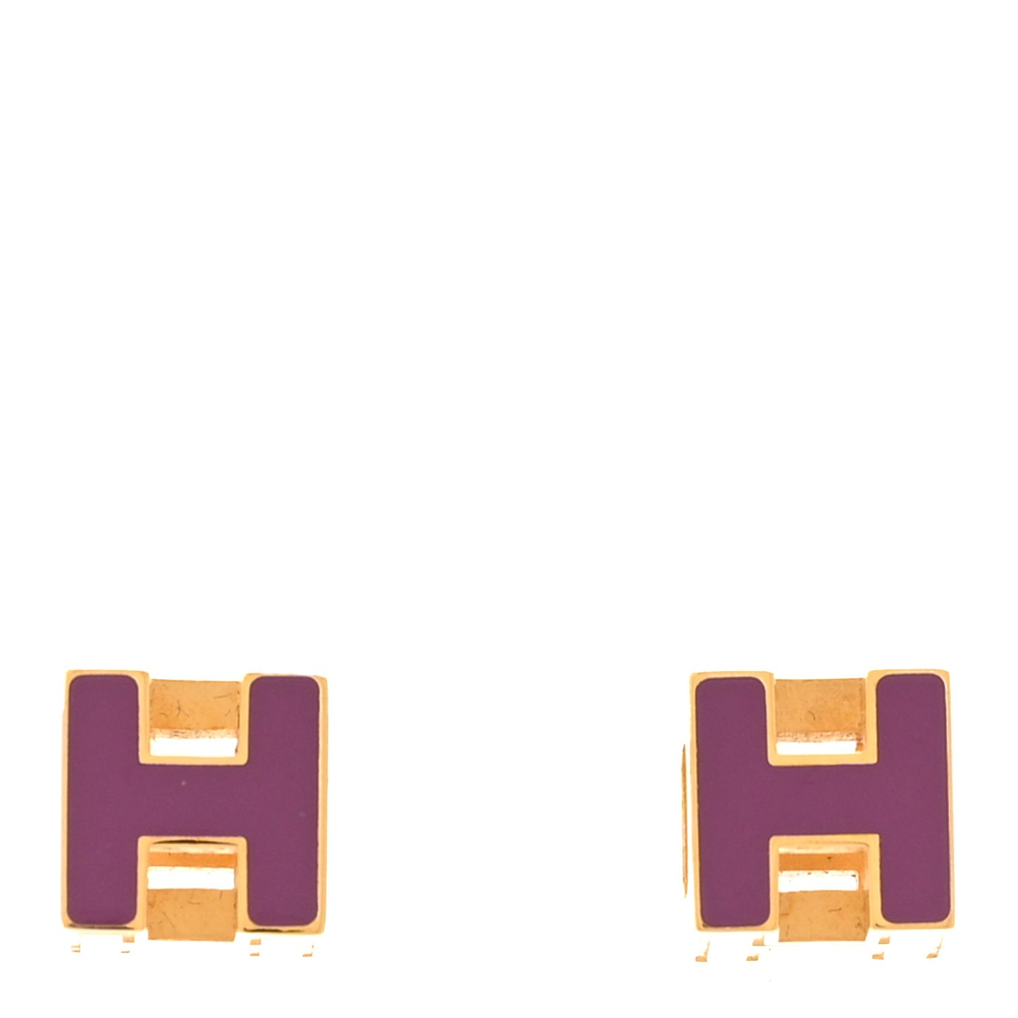 Gold Lacquered Cage d'H Earrings Anemone