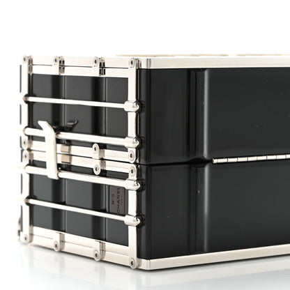 Chanel Resin Enamel CC Shopping Container Signature Minaudiere Clutch Black White 8 of 10