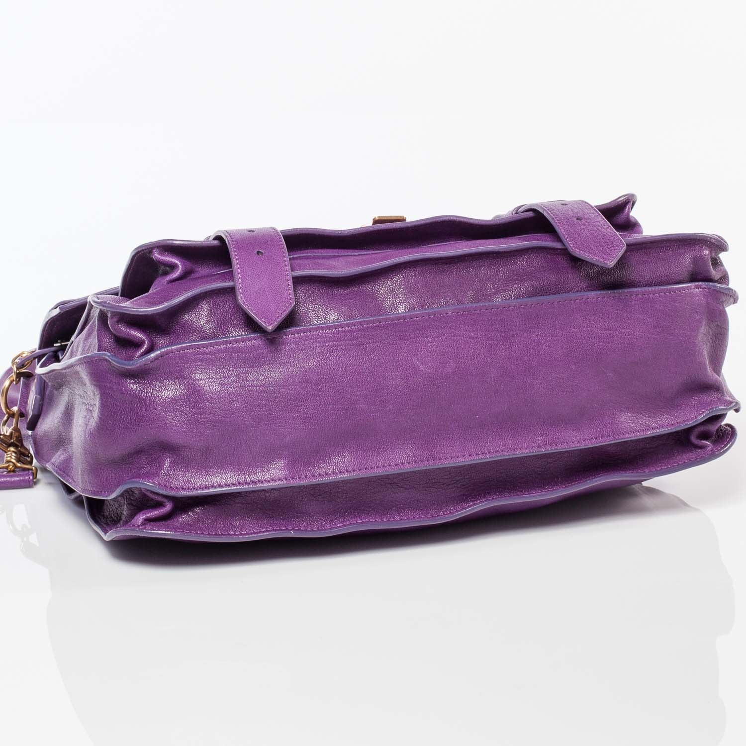 Proenza Schouler Lambskin PS1 Large Satchel Plum 5 of 9