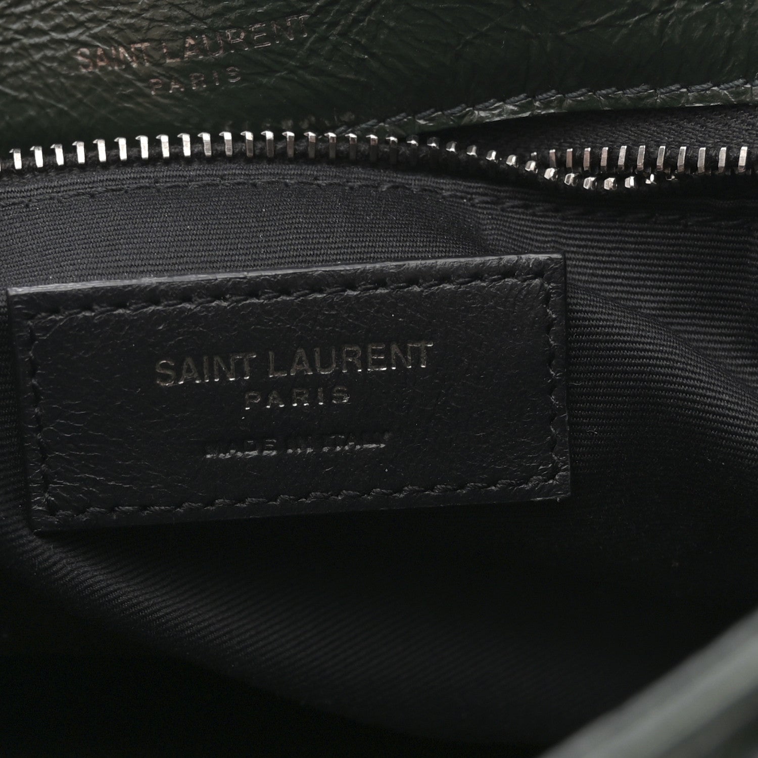 Saint Laurent Crinkled Lambskin Matelasse Monogram Medium Niki Chain Satchel Military Olive 6 of 10