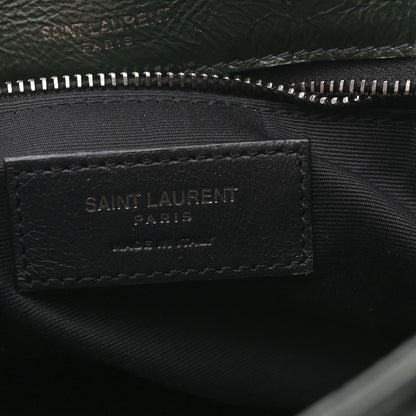 Saint Laurent Crinkled Lambskin Matelasse Monogram Medium Niki Chain Satchel Military Olive 6 of 10