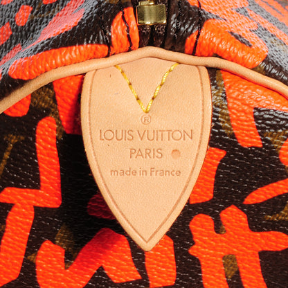 Louis Vuitton Monogram Graffiti Speedy 30 Orange 7 of 7