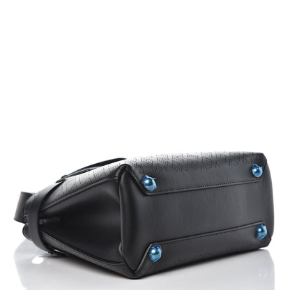 Burberry Calfskin Perforated Small Banner Tote Black 4 of 8