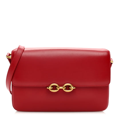 Saint Laurent Smooth Calfskin Le Maillon Satchel Rouge Eros 1 of 8