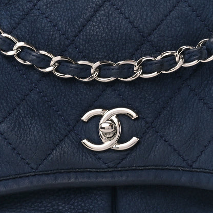Chanel Ultra Soft Suede Calfskin Medium Natural Beauty Flap Bag Blue 9 of 11