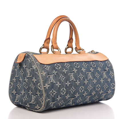 Louis Vuitton Monogram Denim Neo Speedy Blue 2 of 14