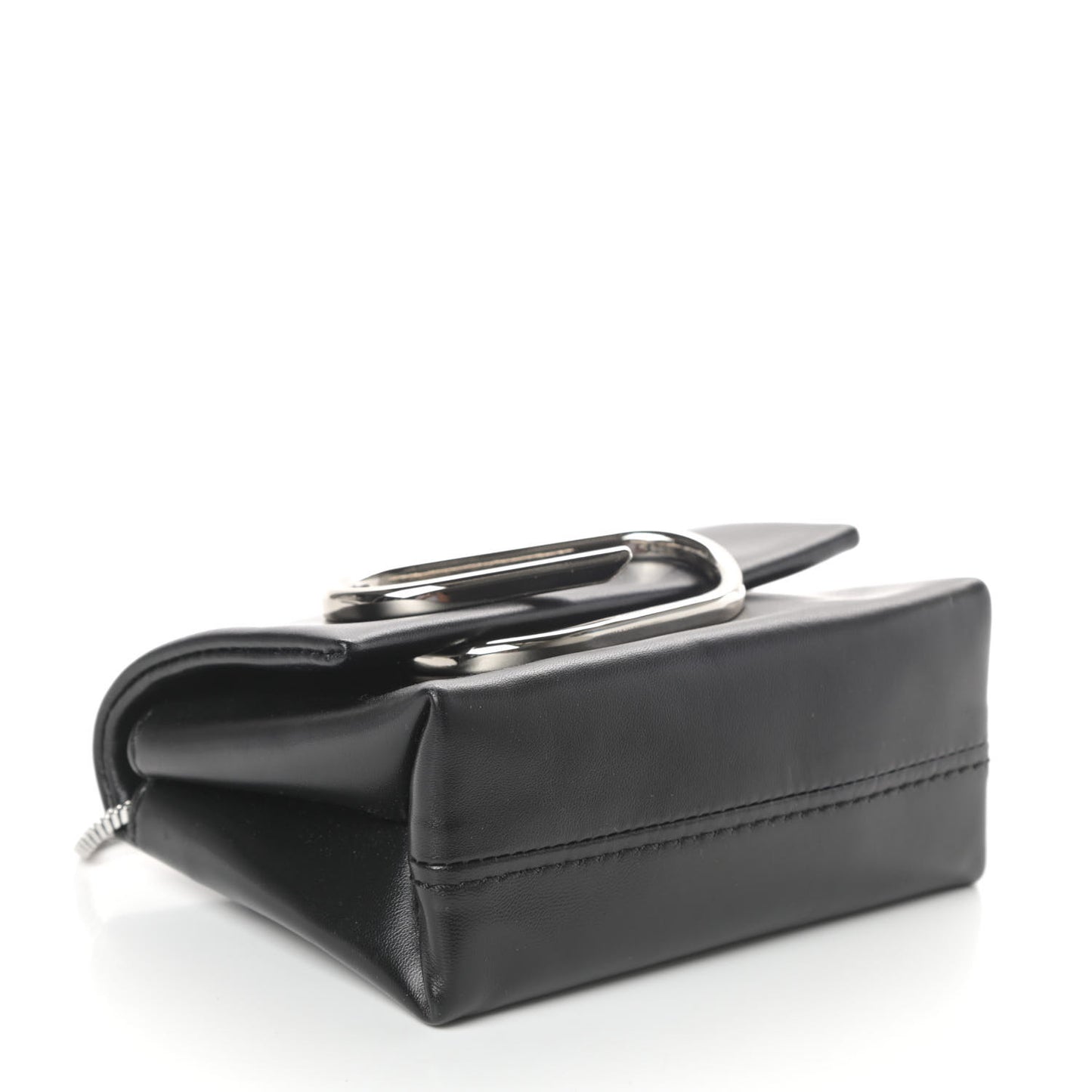 Calfskin Alix Soft Flap Clutch Black