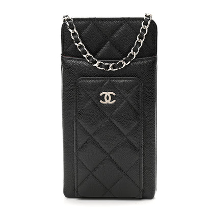 Chanel Caviar Quilted CC Phone Holder Black 1 of 13