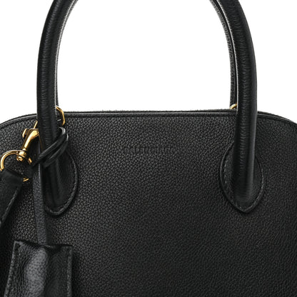 Balenciaga Grained Calfskin Logo S Ville Top Handle Bag Black White 8 of 10