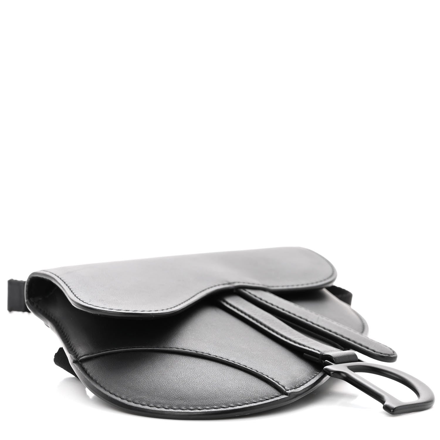 Christian Dior Ultra Matte Calfskin Saddle Belt Bag Black 4 of 9
