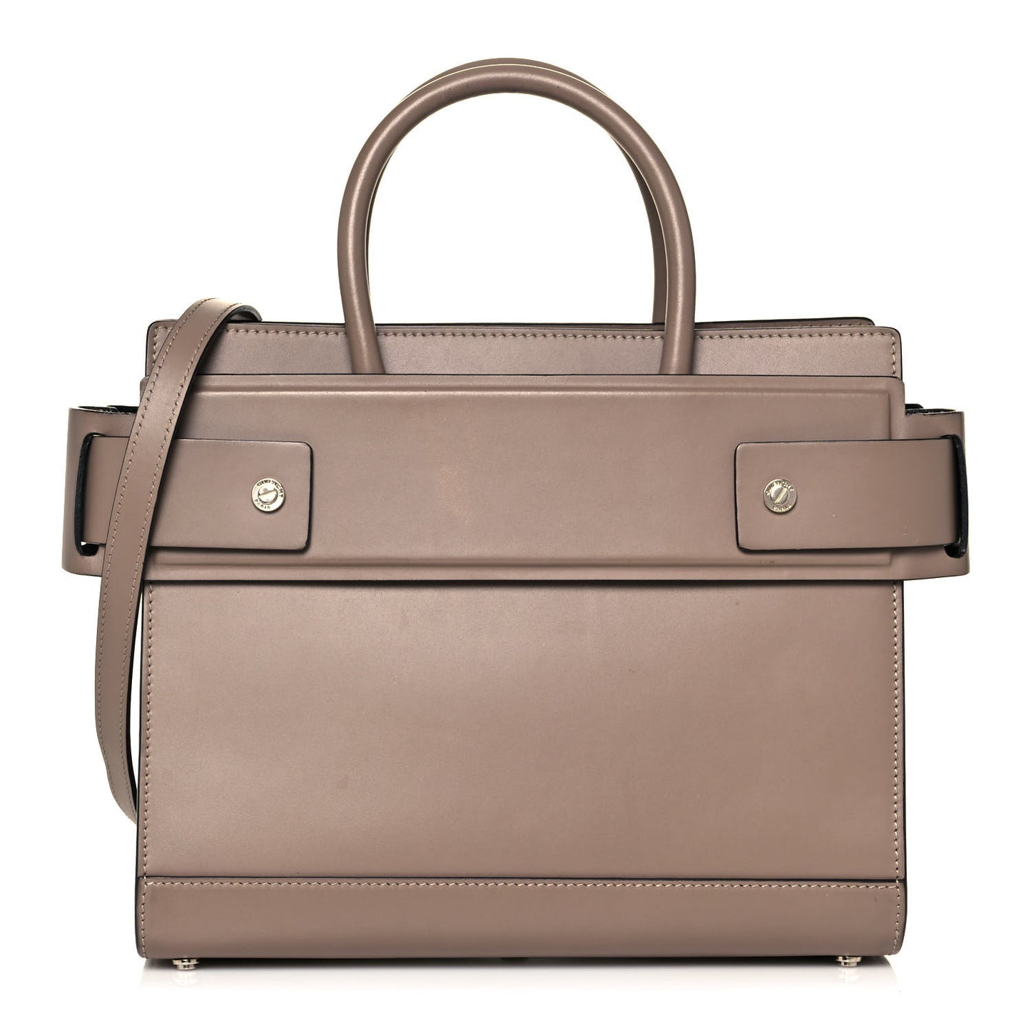 Smooth Calfskin Small Horizon Satchel Linen