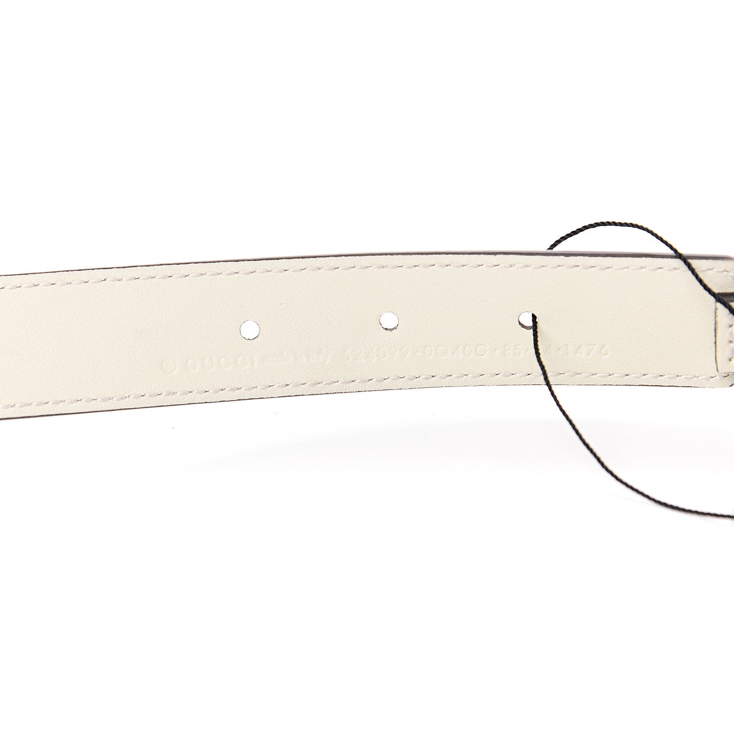 Gucci Calfskin Torchon Double G Chain 25mm Belt 85 34 Mystic White 3 of 3