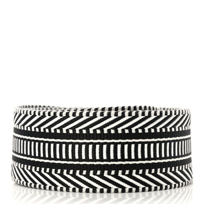 Hermes Toile Swift 50mm Sangle Cavale Shoulder Strap Black Ecru 2 of 5