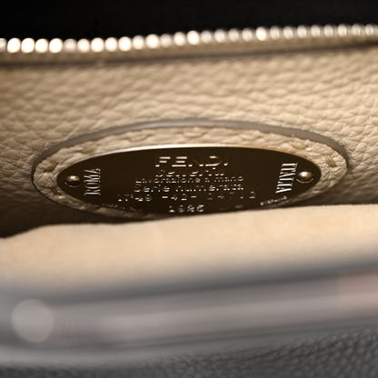 Fendi Cuoio Romano Selleria Bi-Color Medium Peekaboo Iconic Satchel Asfalto Latte 7 of 10