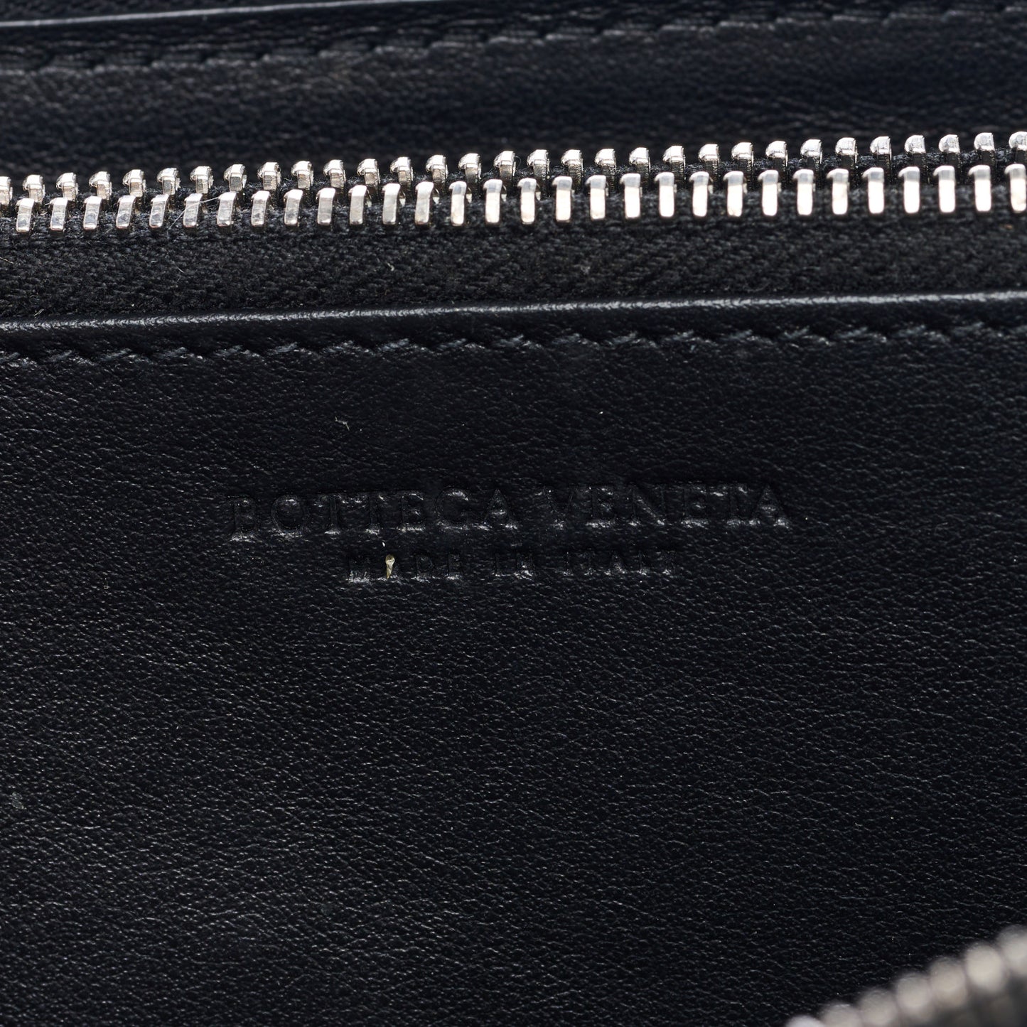 Nappa Maxi Intrecciato Zip Around Wallet Black