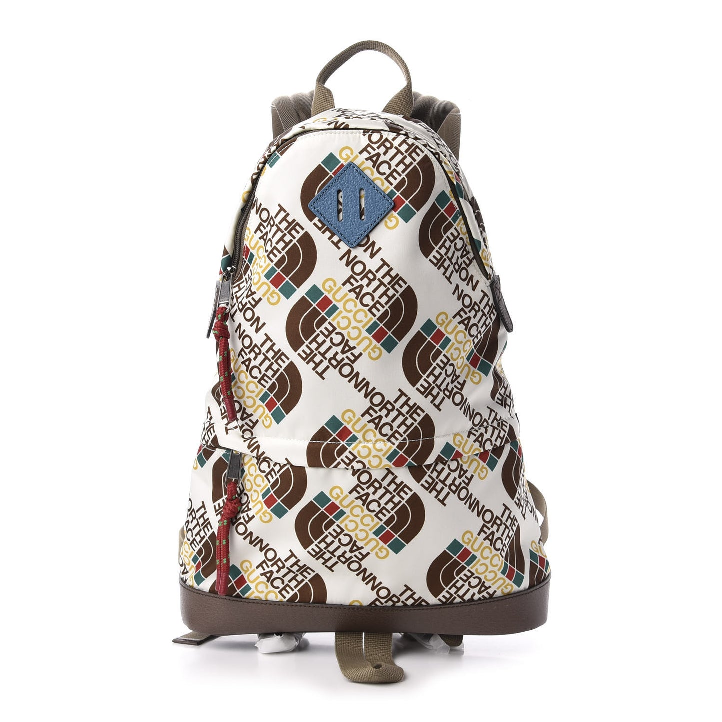 X THE NORTH FACE Econyl Nylon Medium Backpack Brown White