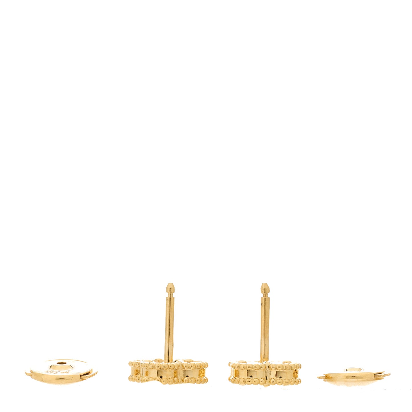 18K Yellow Gold Black Onyx Sweet Alhambra Earrings