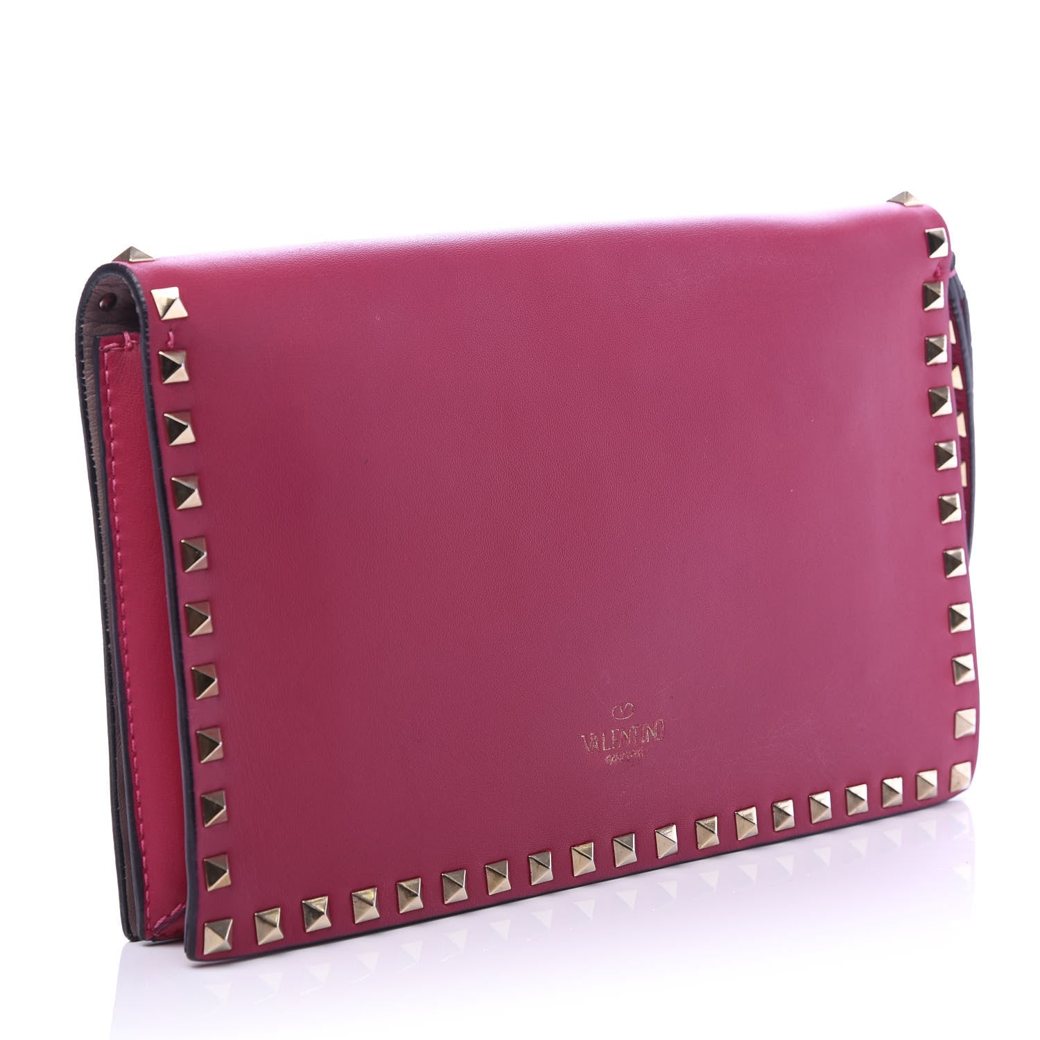 Valentino Garavani Nappa Rockstud Wristlet Clutch Cyclamin 3 of 11