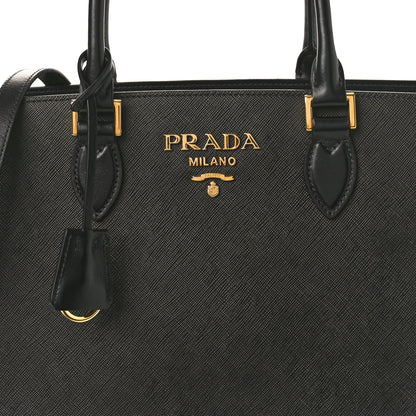 Prada Saffiano Soft Calfskin Large Tote Black 7 of 9