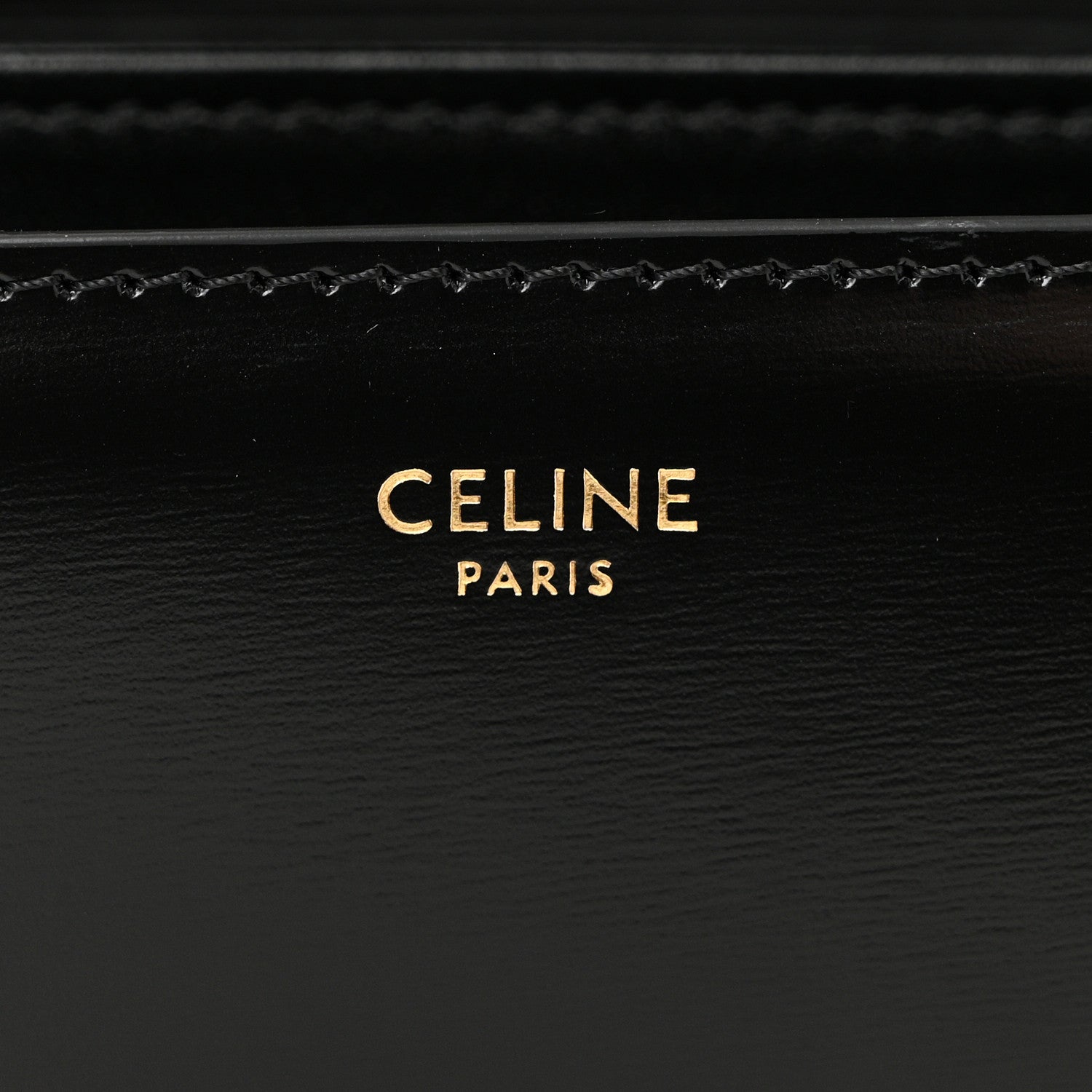 Celine Shiny Calfskin Medium Triomphe Black 6 of 10