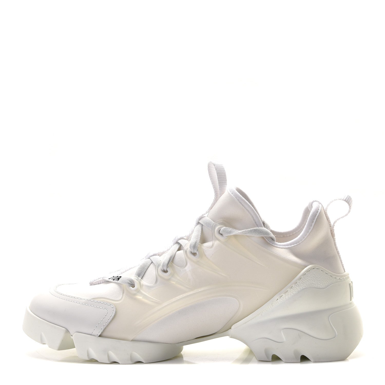 Christian Dior Technical Fabric Rubber Womens D-Connect Sneakers 38 White 1 of 8