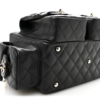 Chanel Calfskin Quilted Small Cambon Multipocket Reporter Black 9 of 10